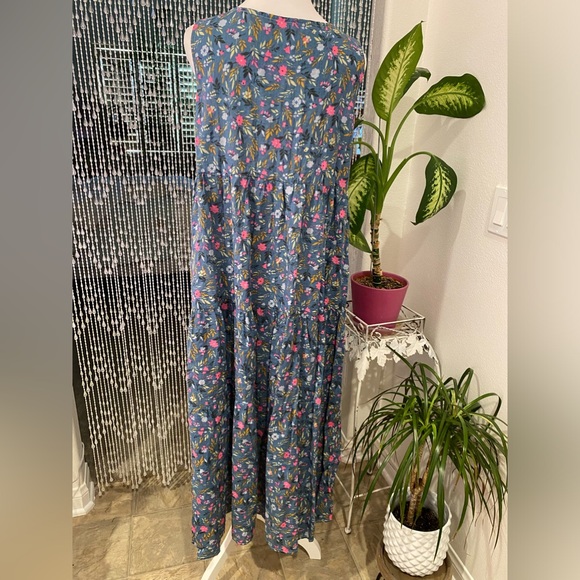 FLORAL MIDI DRESS NWOT - Picture 2 of 8